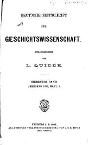 Cover of: Deutsche Zeitschrift für Geschichtswissenschaft by 