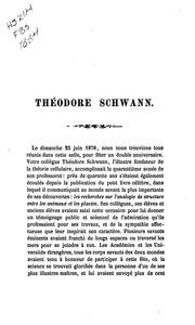 Cover of: Théodore Schwann: sa vie et ses travaux