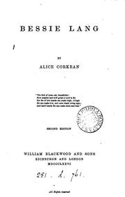 Bessie Lang by Alice Abigail Corkran