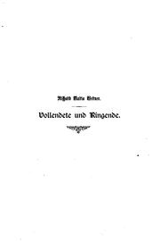 Cover of: Vollendete und ringende: Dichter und Dichtungen der Neuzeit