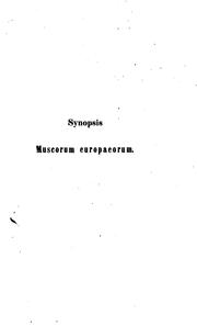 Cover of: Synopsis muscorum europaeorum: praemissa introductione de elementis bryologics tractante