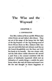 Cover of: The Wise and the Wayward