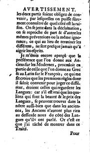 Cover of: Traité des langues,: où l'on donne des principes & des règles pour juger du mérite & de l ...