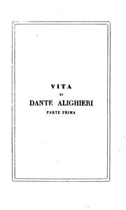 Cover of: Vita di Dante Alighieri ...