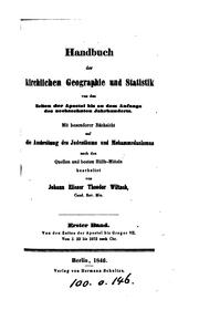 Cover of: Handbuch der kirchlichen Geographie und Statistik von den Zeiten der Apostel ...