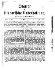 Cover of: Blätter für literarische Unterhaltung by 