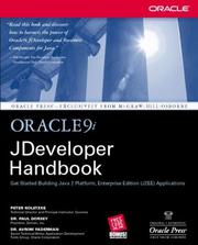 Cover of: Oracle9i JDeveloper handbook | Peter Koletzke