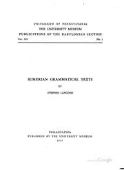 Cover of: Sumerian Grammatical Texts