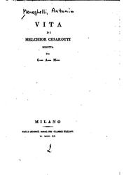 Cover of: Vita di Melchior Cesarotti