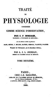 Cover of: Traité de physiologie considérée comme science d'observation