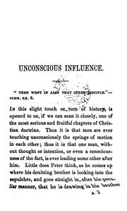 Cover of: Unconscious influence, a sermon by Horace Bushnell