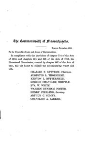 Annual Report of the Homestead Commission by Massachusetts Homestead Commission