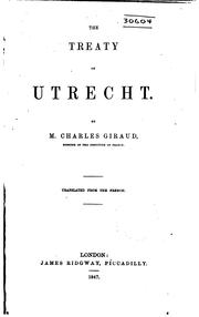 Cover of: The Treaty of Utrecht