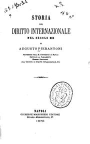 Cover of: Storia del diritto internazionale nel secolo XIX