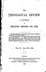 Cover of: The Theological Review: A Quarterly Journal of Religious Thought and Life by Charles Beard