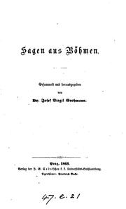Cover of: Sagen aus Böhmen, gesammelt und herausgegeben by 