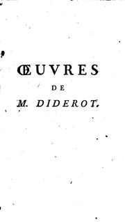 Cover of: Œuvres philosophiques et dramatiques de M. Diderot by Denis Diderot