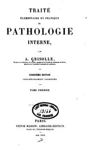 Cover of: Traité de pathologie interne. v. 1