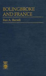 Bolingbroke and France by Rex A. Barrell