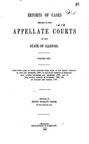 Cover of: Reports of Cases Decided in the Appellate Courts of the State of Illinois