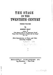 Cover of: The Stage in the Twentieth Century: Third Volume
