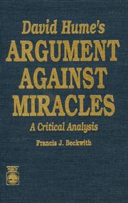 Cover of: David Hume's argument against miracles: a critical analysis