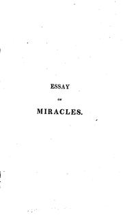 Cover of: Of the use of miracles in proving the truth of a revelation