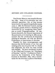 Cover of: A Pocket Manual of Congregationalism