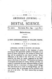 Cover of: American Journal of Dental Science