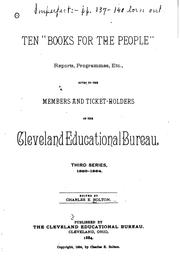 Cover of: Ten Books for the People: Reports, Programmes, Etc., Given to the Members and Ticket Holders of ...