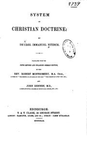 Cover of: System of Christian Doctrine