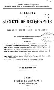 Cover of: Bulletin de la Société de géographie