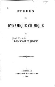 Cover of: Études de dynamique chimique