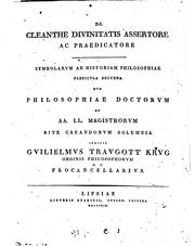Cover of: Symbolarum ad historiam philosophiae particula prima (secunda tertia, octava). by Wilhelm Traugott Krug