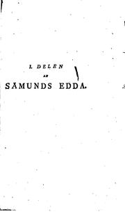 Cover of: Sæmund den vises Edda: sånger af Nordens äldsta skalder, efter handskrifter ...