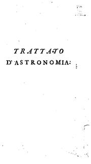 Cover of: Trattato d'astronomia di Vito Caravelli. ...