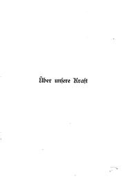 Cover of: Uber unsere Kraft: Schauspiel in zwei Teilen