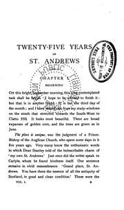 Cover of: Twenty-five Years of St. Andrews: Sept. 1865 to Sept. 1890