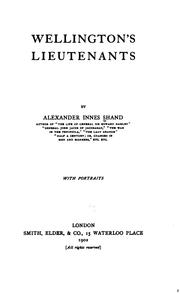 Cover of: Wellington's Lieutenants