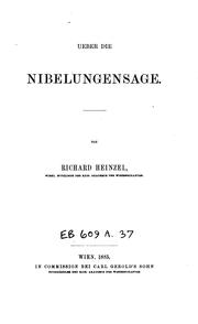 Cover of: Ueber die Nibelungensage