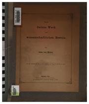 Cover of: Ueber Galens Werk vom wissenschaftlichen Beweis