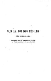 Cover of: Sur la foi des étoiles: pièce en trois actes