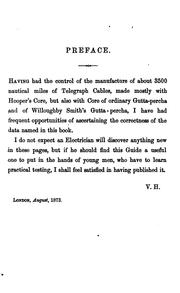 A Guide for the Electric Testing of Telegraph Cables by Otto Valdemar Hoskiær