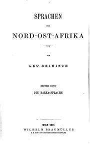 Cover of: Sprachen von Nord-ost-afrika...