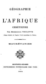 Cover of: G�eographie de l'Afrique chr�etienne