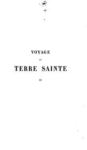 Cover of: Voyage en terre sainte by Louis Félicien Joseph Caignart de Saulcy