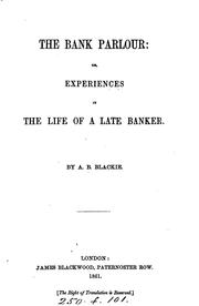 Cover of: The Bank Parlour by A B Blackie