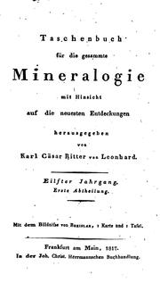 Cover of: Taschenbuch für die gesammte Mineralogie by Karl Cäsar von Leonhard