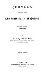 Cover of: Sermons Preached Before the University of Oxford