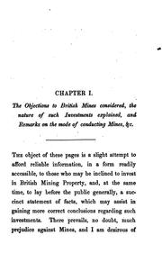 Cover of: British mines considered as a means of investment by 